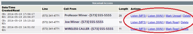 Voicemail from web step2